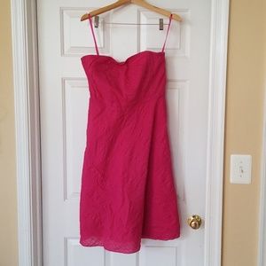 J crew strapless pink dress size 12 EUC